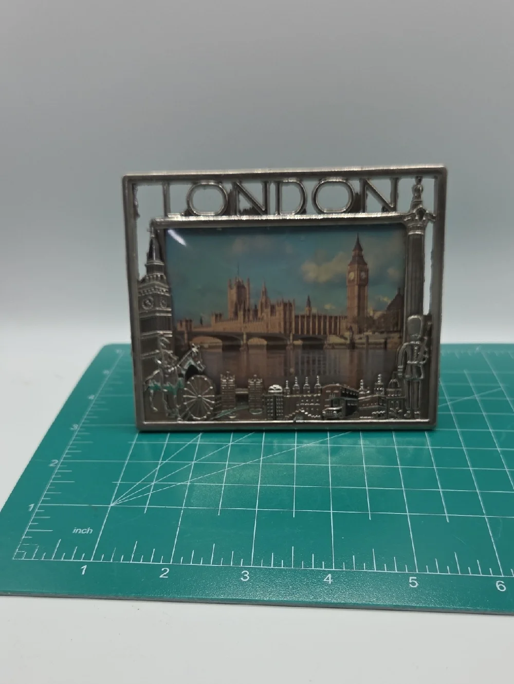 London Silver-Tone Photo Frame with Scenic Insert